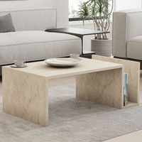 Mesa de Centro Piuro, un Compartimento, Forma Rectangular, Tono Mármol, 87x50x32h cm Beige Mármol