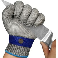 LaBlanc Schnittfeste Metallhandschuhe für Schneid- und Fällarbeiten, Kettensägenbedienung, Arbeitsschutz, Handschutz, Größe S, 22,5 cm
