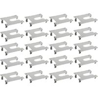 Lot de 20 clips de mise à la terre pour panneaux solaires PV en acier inoxydable