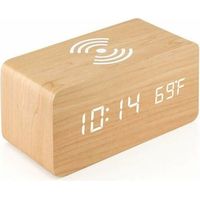 Tigrezy-Reveil Numerique Avec Chargeur Sans Fil Led Reveil De Bureau Affichage De La Temperature