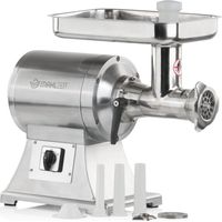 Mahlzeit Edelstahl Fleischwolf elektrisch silber 450W 75kg/h mit Wurstfülleraufsätzen Wurstmaschine