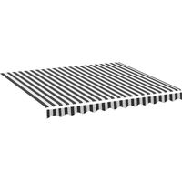 Tela de repuesto para toldo gris antracita y blanco 300x250 cm poliéster vidaXL
