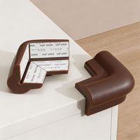 Ensemble de 10 protections d'angle pour bébé, protection des coins de table et de mur, protection d'angle droit pour table, marron