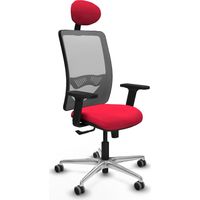 Silla de oficina piqueras y crespo Zulema gris rojo cómoda