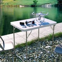 Advanced Folding Camping Table 80cm, Aluminum Tabletop, Load Capacity 80KG, for 4-6 People