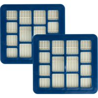 2x filtre compatible avec Hoover TTE2407011 TTE2407019, TTE2407084, TTE2408011 aspirateur - filtre d'évacuation HEPA bleu foncé / blanc
