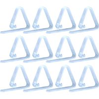 Lot de 12 pinces à nappe transparentes en plastique pour nappes, supports de nappe, pinces à nappe (transparent, taille unique)