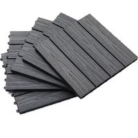 Dalles terrasse - caillebotis - Lot de 11 pcs, Surface Max. 1 m² - emboîtables, Installation très Simple, dim. 30 x 30 cm - idéal maison et jardin - solution