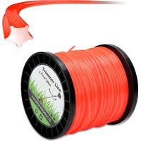 Jiubiaz Mähfaden 100M Rund/Stern/6-skant Trimmerfäden Ersatz 2,7mm Orange