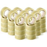 OFITURIA Nastro adesivo trasparente per imballaggio di scatole di cartone per spedizioni e traslochi. Sigillo per imballaggi sicuri e resistenti, 48 mm x 120 m, trasparente, 48 rotoli