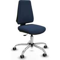Elche CP similpiel azul marino base cromada ruedas engomadas 65mm