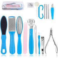 Kit de râpes à pieds, râpes pour éliminer les callosités, kit d'outils de pédicure, râpe et lime à pieds en acier inoxydable pour les pédicures et les soins des pieds, outil de pédicure professionnel