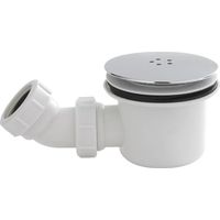 90mm Shower Waste Fast Flow Top Access Easy Clean Trap Chrome 5 year Guarantee