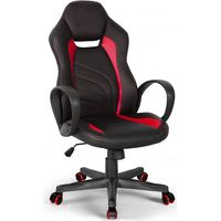 Chaise de bureau ergonomique en simili cuir style course sportive Buriram Fire