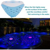 Lumière Flottante de Piscine Motif Poisson, Étanche Suspendue pour Étang et Fontaine