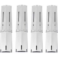 Lot de 4 plaques de Chauffage universelles de Rechange réglables et résistantes en Acier Inoxydable pour Barbecue à gaz, étend de 30,5 cm à 53,3 cm