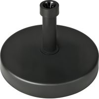 Base para parasol de jardín en plástico PP, peso máximo 18kg, Ø45x33 cm, negro