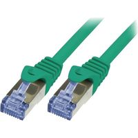 Cable reseau RJ45 male S-FTP Cat 6a vert- 10m