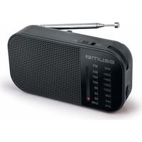 Radio Analógico Radio de bolsillo MUSE M025R FM-AM a Batería Negr
