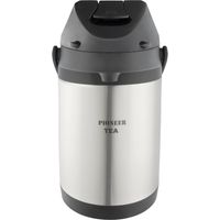 Pioneer brocca termica 3,0 L in acciaio inossidabile con leva, termos a tenuta stagna per bevande calde e fredde, erogatore di bevande con pompa facile da usare per eventi con etichetta Tea