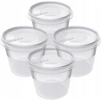 Plast-team Set di scatole rotonde trasparenti 300 ml