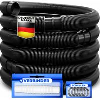KESSER® manguera de piscina manguera de piscina con enchufes manguera solar para piscina y piscina manguera de aspiración manguera de bomba manguera de agua flexible negro / longitud 8m ( Ø 38 m
