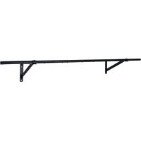 Oypla 5ft Wall Mounted Garment Clothes Rail Super Heavy Duty All Metal Black