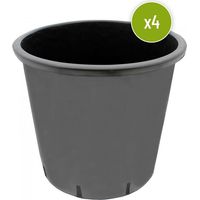 Lot de 4 POTS ROND PLASTIQUE 25L / 33x33 cm