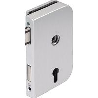 Cerradura para puerta de vidrio OFFICE Junior LM plata anodizada PZ DIN derecha DORMAKABA