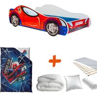 Pack Lit Voiture de Course SPIDERCAR - 140x70 cm
