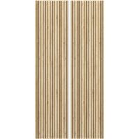 Set de 2 paneles decorativos fonoabsorbentes en madera roble para pared 260x60cm Aube