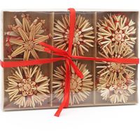 24er Strohsterne Set Weihnachtsbaumschmuck Tannenbaumschmuck Stroh