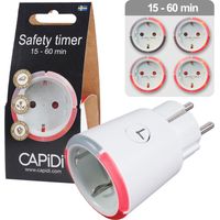 CAPiDi Zeitschaltuhr 15-60 Minuten LED-Anzeige Weiß