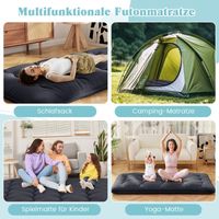Matelas futon japonais, housse lavable, 90 x 200 cm