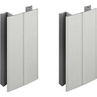 Cyclingcolors – Lot de 2 jonctions de plinthe 100mm – Aluminium brossé – Multi-angle pour coins cuisine – Raccord esthétique PVC