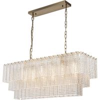 Kristall Deckenleuchte Gold Metall 103X36X42 Cm