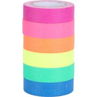 6 pièces / ensemble ruban fluore ent UV 5 m autocollant lumineux auto-adhésif décoration domestique