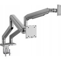 Jan Nowak JAKE soporte doble para monitor gris ergonómico