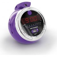 Radio-réveil Pop Purple FM USB projection double alarme - violet