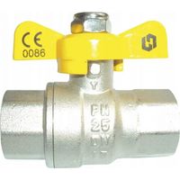Robinet gaz invena dn-20 poignée papillon 3/4 pouce 60°C