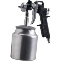FERM Farbspritzpistole mit Oberbecher – Pneumatisch - 750 cc – Max. 6 bar – Einstellbare Sprühleistung