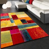 Paco Home Alfombra Moderna Splash Diseño A Rombos De Colores Modelo Nuevo Embalaje Original 240x330 cm