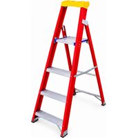 Escalera Profesional de Fibra de Vidrio T-MAX de 4 Peldaños