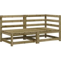 Garden Sofa 2-Seater Impregnated Wood Pine vidaXL