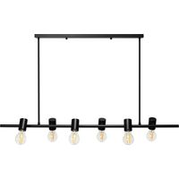 Pendant Lamp TOOLIGHT APP480-6CP Metal Industrial Black 6-light points E27 100x74cm
