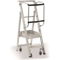 PROVOST - Plateforme roulante individuelle en aluminium inoxydable - 2 marches