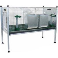 Cala 200016 Ropet clapier à lapins deux compartiments d'engraissement cm102x51x42/80