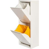 Metallischer Recycling-Schrank mit 2 Schubladen, weiß