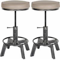 Set di 2 sgabelli Destin Argento antico