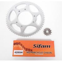 Kit chaîne origine pour Moto HM 50 CRE Six 1999 à 2002 12 x 62